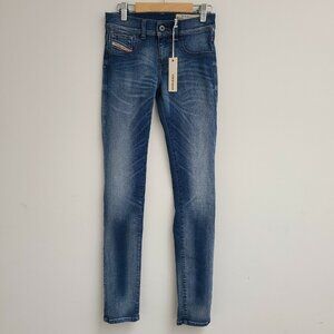 Diesel Livier Super Slim Jegging Low Waist Wash 0668E Stretch Size 24